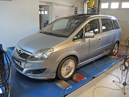 Opel Zafira 1,9 CDTI 150LE chiptuning teljesítménymérés